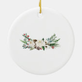 祖父パーソナライズされた母の初めてのクリスマス セラミックオーナメント (裏面)