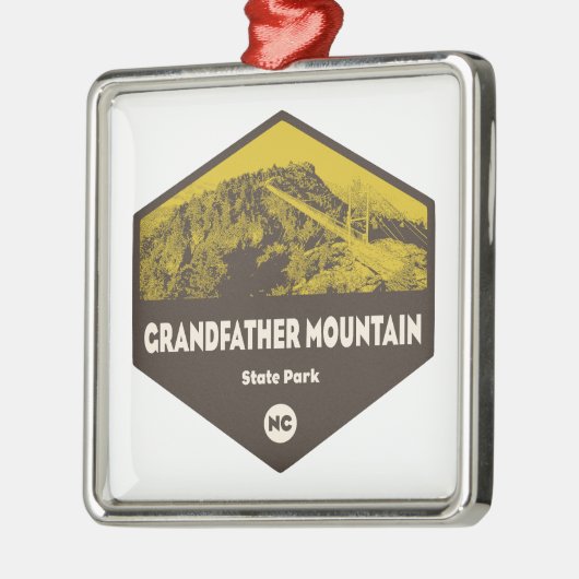 祖父マウンテン州パークノースカロライナ メタルオーナメント (左)