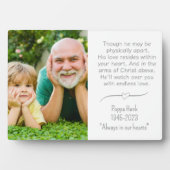 祖父メモリアルオリジナルプレート（スタンド付） フォトプラーク (正面)