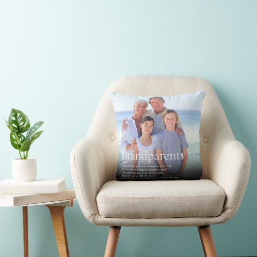 祖父モダン母のおもしろい定義の写真 クッション (椅子)