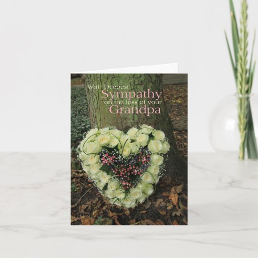 祖父ロスバラ悔やみや弔慰カード カード (正面)
