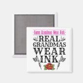 祖父実在衣服インク入れ墨の祖母 マグネット (正面/裏面)