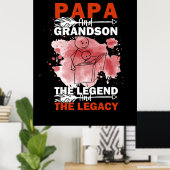 祖父引用文 |パパと孫 ポスター (ホームオフィス)
