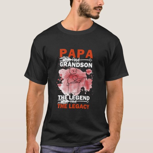 祖父引用文 |パパと孫 Tシャツ (正面)