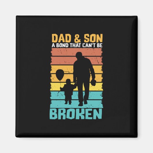 祖父引用文 |パパと息子 マグネット (正面)