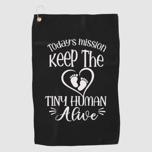 祖父引用文 保| The Tiny Human Alive ゴルフタオル (正面)