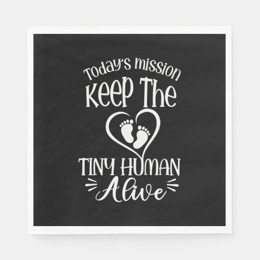 祖父引用文 保| The Tiny Human Alive スタンダードランチョンナプキン (正面)