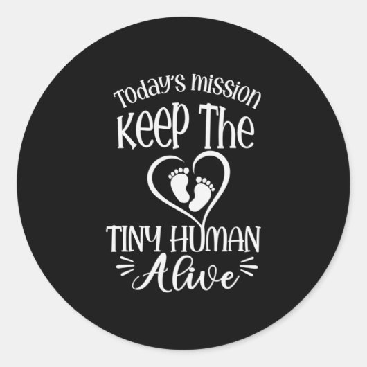 祖父引用文 保| The Tiny Human Alive ラウンドシール (正面)