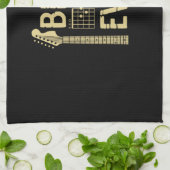 祖父引用文 |最高のパパギター キッチンタオル (折り畳み)