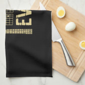 祖父引用文 |最高のパパギター キッチンタオル (四つ折り)