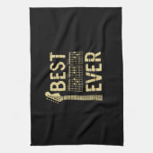 祖父引用文 |最高のパパギター キッチンタオル (縦)