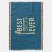 祖父引用文 |最高のパパギター スローブランケット (正面縦)
