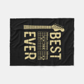 祖父引用文 |最高のパパギター フリースブランケット (正面(横))