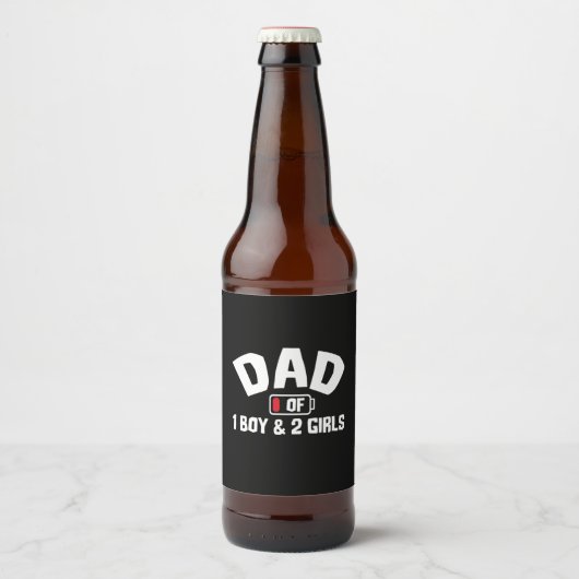 祖父引用文 |男の子のパパ ビールラベル (正面)