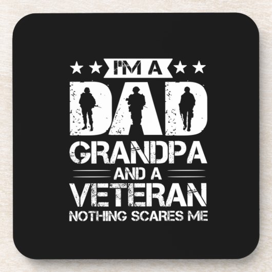 祖父引用文 |私はパパと退役軍人 コースター (正面)