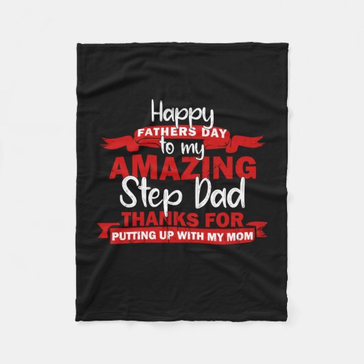 祖父引用文 | Amazing Step Daddy フリースブランケット (正面)