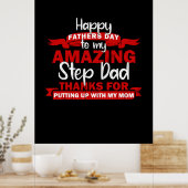 祖父引用文 | Amazing Step Daddy ポスター (キッチン)