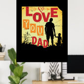 祖父引用文 | Love Youパパ ポスター (ホームオフィス)