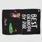 祖父最高ののためにパーのおじいちゃん ゴルフタオル (横)