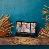 祖父最高のは常に孫の写真コラージュ フォトプラーク (側面)