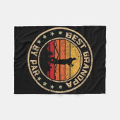 祖父最高のバイパー父の日ゴルフゴルフ フリースブランケット (正面(横))