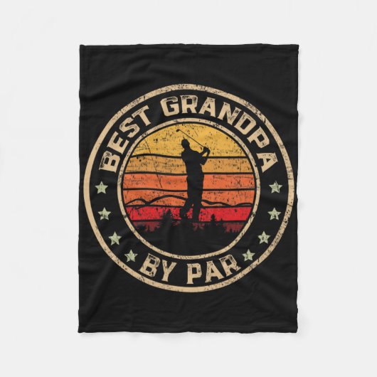 祖父最高のバイパー父の日ゴルフゴルフ フリースブランケット (正面)