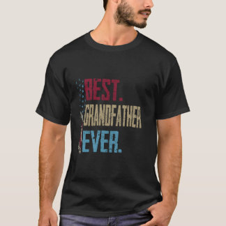 祖父最高のヴィンテージアメリカ国旗Papa G Tシャツ