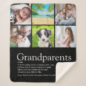 祖父最高の母の定義6枚の写真 シェルパブランケット (正面)