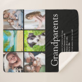 祖父最高の母の定義6枚の写真 シェルパブランケット (正面(横))