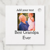 祖父最高の祖父の写真名ギフトテックス フェイバータグ (裏面)