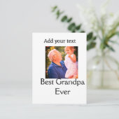 祖父最高の祖父の写真名ギフトテックス ポストカード (スタンド正面)