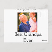 祖父最高の祖父の写真名ギフトテックス ポストカード (裏面)