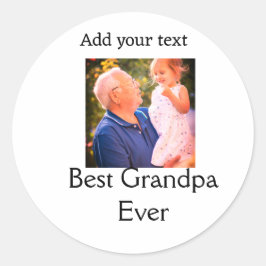 祖父最高の祖父の写真名ギフトテックス ラウンドシール