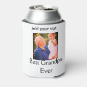 祖父最高の祖父の写真名ギフトテックス 缶クーラー (缶裏面)