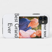 祖父最高の祖父の写真名ギフトテックス Case-Mate iPhoneケース (裏面(横))