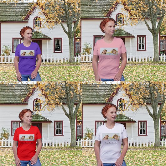 祖父母おじいちゃんおばあちゃんカスタマイズの写真 Tシャツ