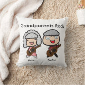 祖父母おもしろいロックギターのパーソナライズ クッション (ブランケット)