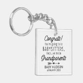 祖父母おもしろい諺 キーホルダー (正面左)