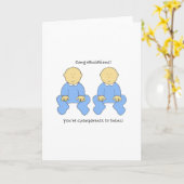 祖父母から双子のお祝い カード (黄色い花)