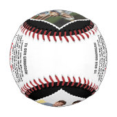 祖父母から孫へ4カスタム枚の写真 野球ボール (裏面)