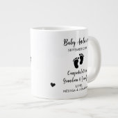 祖父母から昇進して妊娠を明かす ジャンボコーヒーマグカップ (正面右)