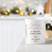 祖父母から送るクリスマスメッセージカードの台本(現代風) コーヒーマグカップ