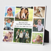 祖父母があなたを愛する8フォトコラージュ フォトプラーク (側面)