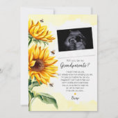 . .祖父母がバンプヒマワリから詩を作る 招待状 (正面)