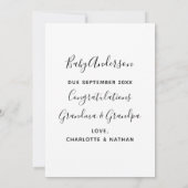 祖父母がペットの犬妊娠を促進 案内状 (裏面)