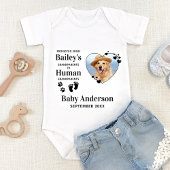 祖父母がペットドカスタムッグの写真をアップ（新規） ベビーボディスーツ