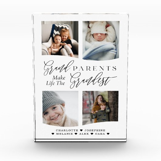 祖父母が人生を最も壮大な写真コラージュに フォトブロック (正面)