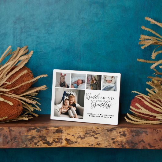 祖父母が人生を最高の写真集にする フォトプラーク (側面)