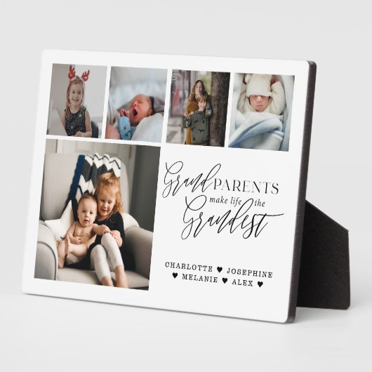 祖父母が人生を最高の写真集にする フォトプラーク (側面)