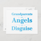 祖父母が天使の姿に変装 ポストカード (正面/裏面)